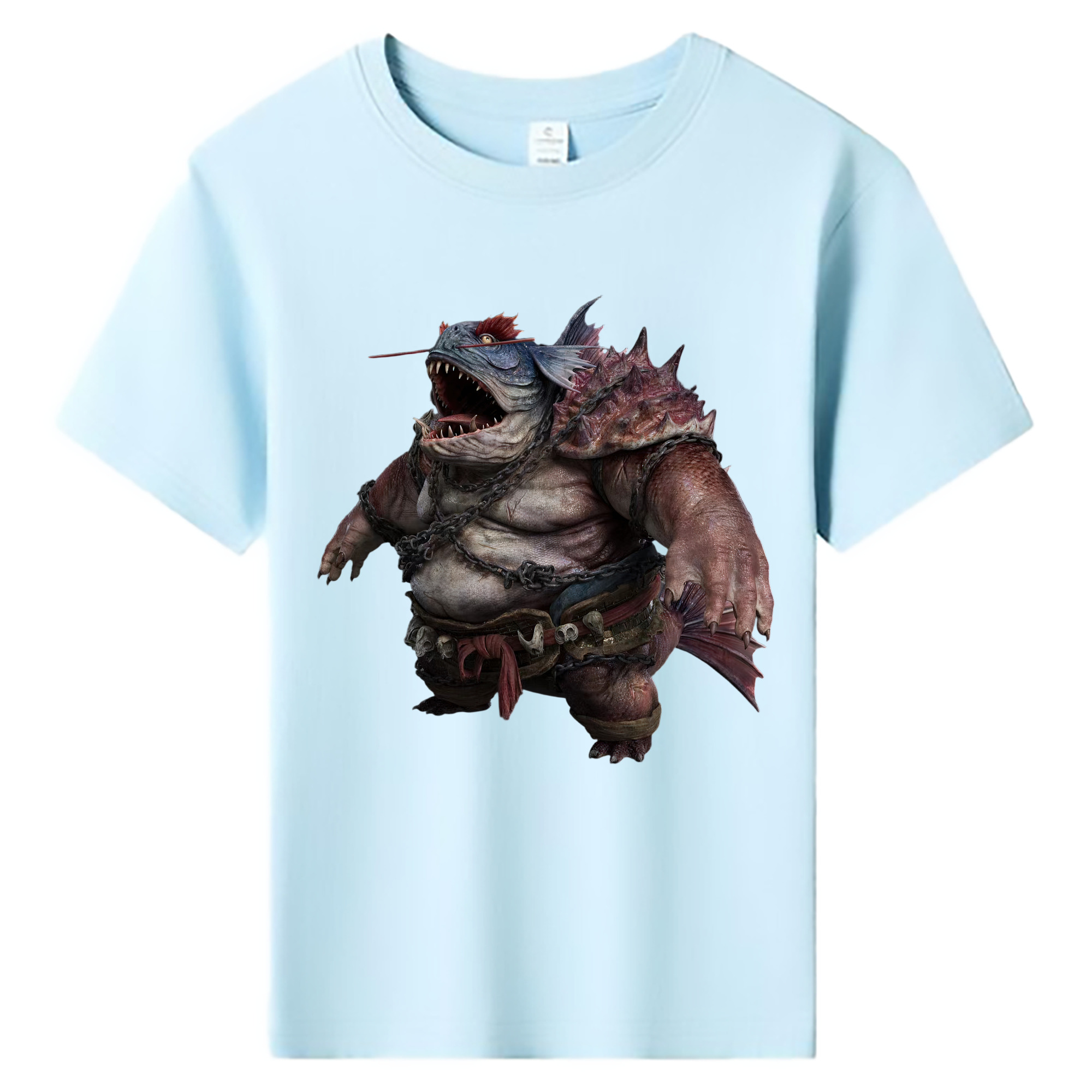（画像用） Ne Zha 2 ナタ 魔童の大暴れ 綿100％キッズTシャツ（フロントプリント）